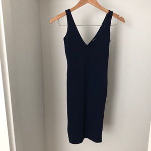 Navy bodycon midi dress